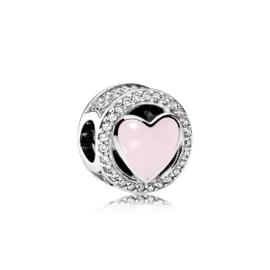 PANDORA Muhteşem Aşk Charm'ı, Yumuşak Pembe Emaye Berrak CZ - 792034CZ (resim) PANDORA Muhteşem Aşk Charm'ı, Yumuşak Pembe Emaye Berrak CZ - 792034CZ
