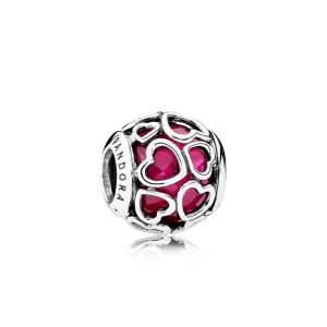 (resim) PANDORA Aşkla Kuşatılmış Vişne Çekirdeği Charm, Vişne Kristali - 792036NCC