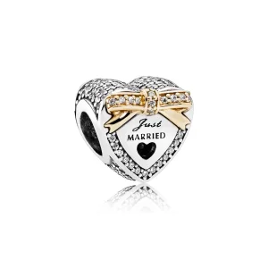PANDORA Düğün Kalp Charm, Berrak CZ - 792083CZ (resim) PANDORA Düğün Kalp Charm, Berrak CZ - 792083CZ