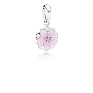 (resim) PANDORA Magnolia Bloom Açık Pembe Emaye Pembe CZ Püskül Charm - 792086PCZ