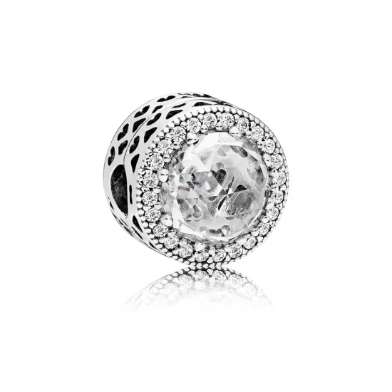 (resim) PANDORA Işıltılı Kalpler Klips Charm - 796239CZ
