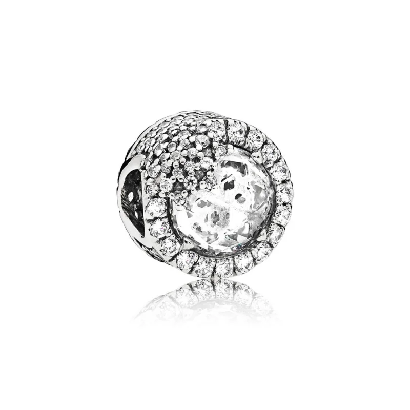 (resim) PANDORA Işıltılı Kar Tanesi Charm, Şeffaf CZ - 796358CZ