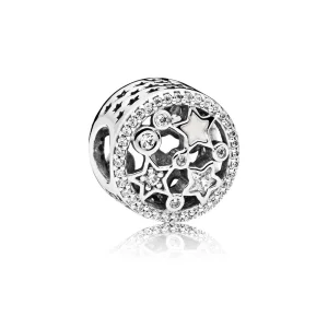 PANDORA Aydınlatan Yıldızlar Charm, Gümüş Emaye Şeffaf CZ - 796373CZ (resim) PANDORA Aydınlatan Yıldızlar Charm, Gümüş Emaye Şeffaf CZ - 796373CZ