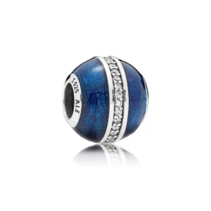PANDORA Yörünge Charm, Gece Yarısı Mavi Emaye & Şeffaf CZ - 796377EN63 (resim) PANDORA Yörünge Charm, Gece Yarısı Mavi Emaye & Şeffaf CZ - 796377EN63