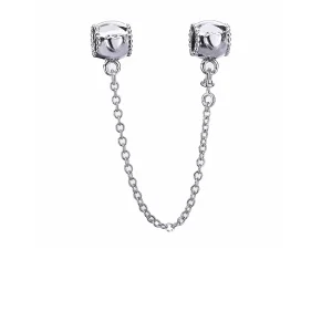 (resim) PANDORA Kabartma Kalpler Emniyet Zinciri 796457CZ - 796457CZ