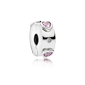 PANDORA Aşk Patlaması Klips, Süslü Fuşya Pembe Şeffaf CZ - 796591FPC (resim) PANDORA Aşk Patlaması Klips, Süslü Fuşya Pembe Şeffaf CZ - 796591FPC