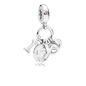 PANDORA Seni Seviyorum Pandalı Kolye Ucu, Süslü Fuşya Pembe CZ - 796596FPC (resim) PANDORA Seni Seviyorum Pandalı Kolye Ucu, Süslü Fuşya Pembe CZ - 796596FPC