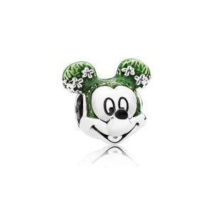 PANDORA Disney Mickey Epcot siyah ve yeşil emaye desenli gümüş charm - 796603ENMX (resim) PANDORA Disney Mickey Epcot siyah ve yeşil emaye desenli gümüş charm - 796603ENMX