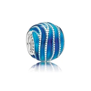 PANDORA Mavi Dalgalanma Charm, Karışık Emaye - 797012ENMX (resim) PANDORA Mavi Dalgalanma Charm, Karışık Emaye - 797012ENMX