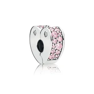 PANDORA Pembe Aşk Kemeri Klips, Pembe CZ - 797020PCZ (resim) PANDORA Pembe Aşk Kemeri Klips, Pembe CZ - 797020PCZ
