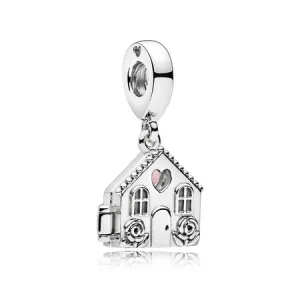 (resim) PANDORA Mükemmel Ev Sarkıt Charm, Açık Pembe Emaye - 797056EN160
