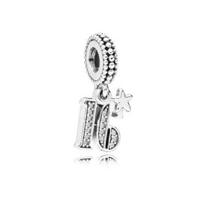 (resim) PANDORA 16 Yılın Aşkı Sarkıt Charm, Berrak CZ - 797261CZ
