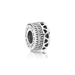 PANDORA Charm Kalp, Berrak CZ - 797415CZ (resim) PANDORA Charm Kalp, Berrak CZ - 797415CZ