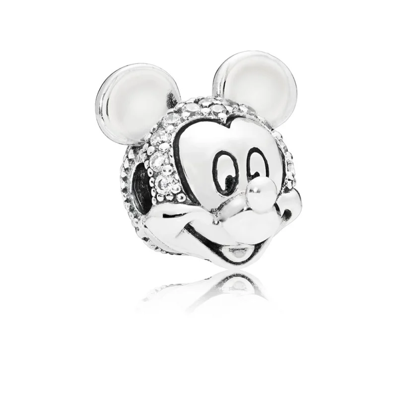 (resim) PANDORA Disney, Parıltılı Mickey Portre Klips, Berrak CZ - 797495CZ
