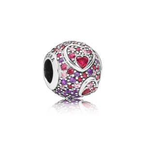 PANDORA Asimetrik Aşk Kalpleri Kolye Ucu, Kırmızı ve Pembe CZ, Kraliyet Moru Kristaller - 797826CZRMX (resim) PANDORA Asimetrik Aşk Kalpleri Kolye Ucu, Kırmızı ve Pembe CZ, Kraliyet Moru Kristaller - 797826CZRMX