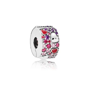 PANDORA Asimetrik Aşk Kalpleri Klips, Kırmızı & Pembe CZ, Kraliyet Moru Kristaller, Koyu Kırmızı Emaye - 797838CZRMX (resim) PANDORA Asimetrik Aşk Kalpleri Klips, Kırmızı & Pembe CZ, Kraliyet Moru Kristaller, Koyu Kırmızı Emaye - 797838CZRMX