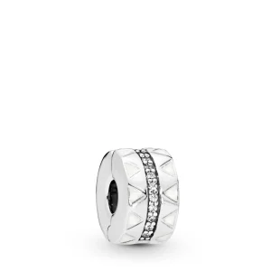PANDORA Parlak Pürüzlü Çizgiler Klips - 798067CZ (resim) PANDORA Parlak Pürüzlü Çizgiler Klips - 798067CZ