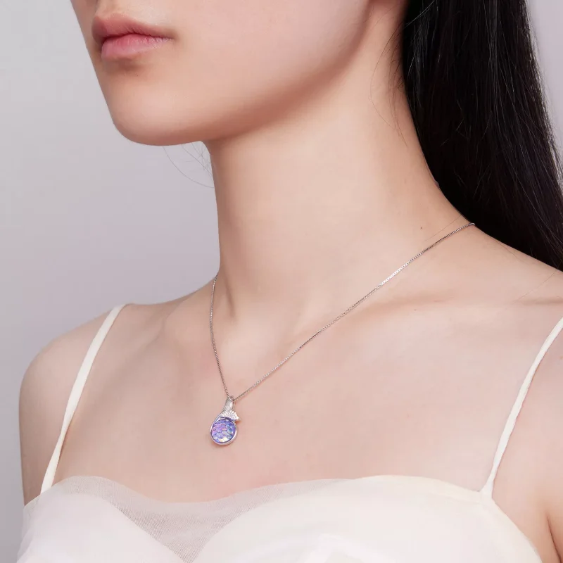 (resim) Fishtail detaylı Pandora tarzı kolye - BSN326 - Görüntüle 5