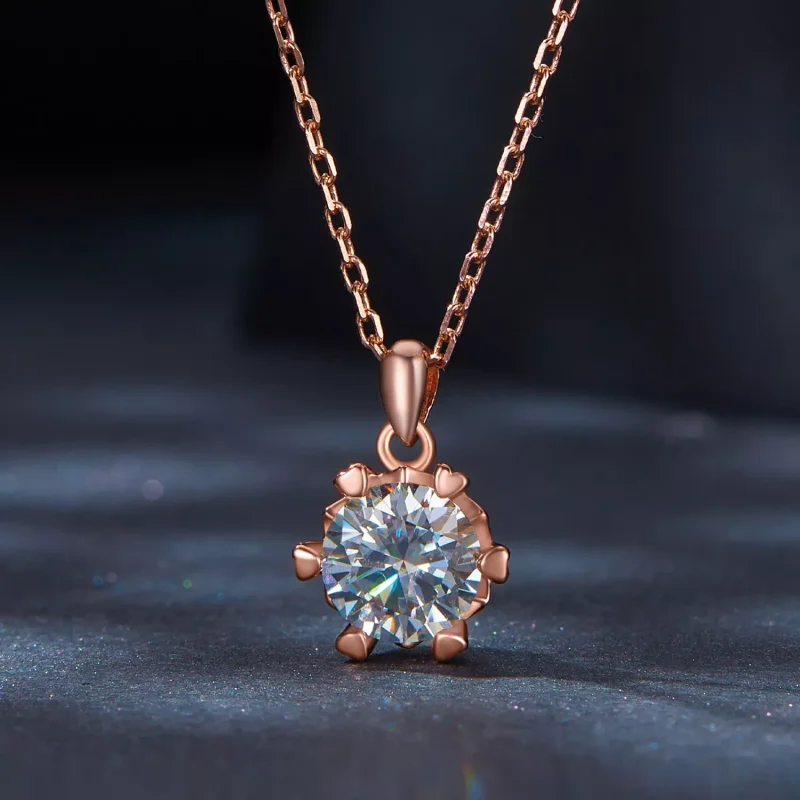 (resim) Lüks Moissanite ile Pandora Stili Kolye - MSN006-C - Görüntüle 3
