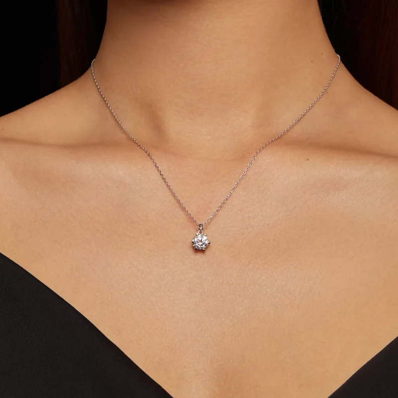 (resim) Lüks Moissanite ile Pandora Tarzı Kolye - MSN006-A - Görüntüle 6