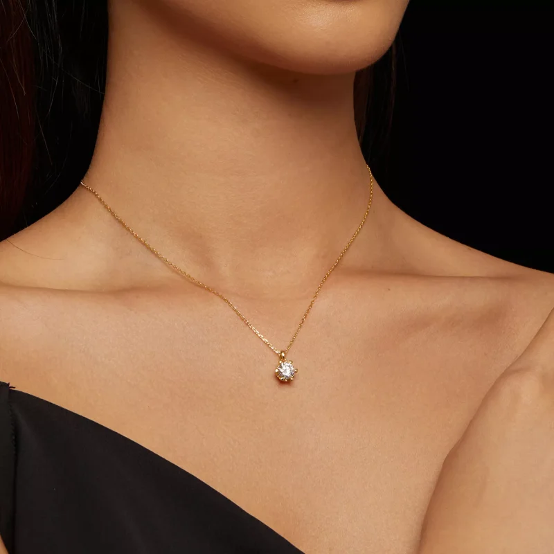 (resim) Lüks Moissanite ile Pandora Tarzı Kolye - MSN006-B - Görüntüle 6