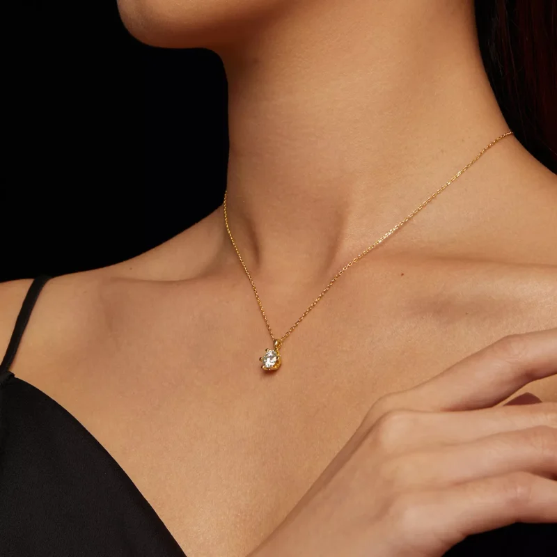 (resim) Lüks Moissanite ile Pandora Tarzı Kolye - MSN006-B - Görüntüle 8
