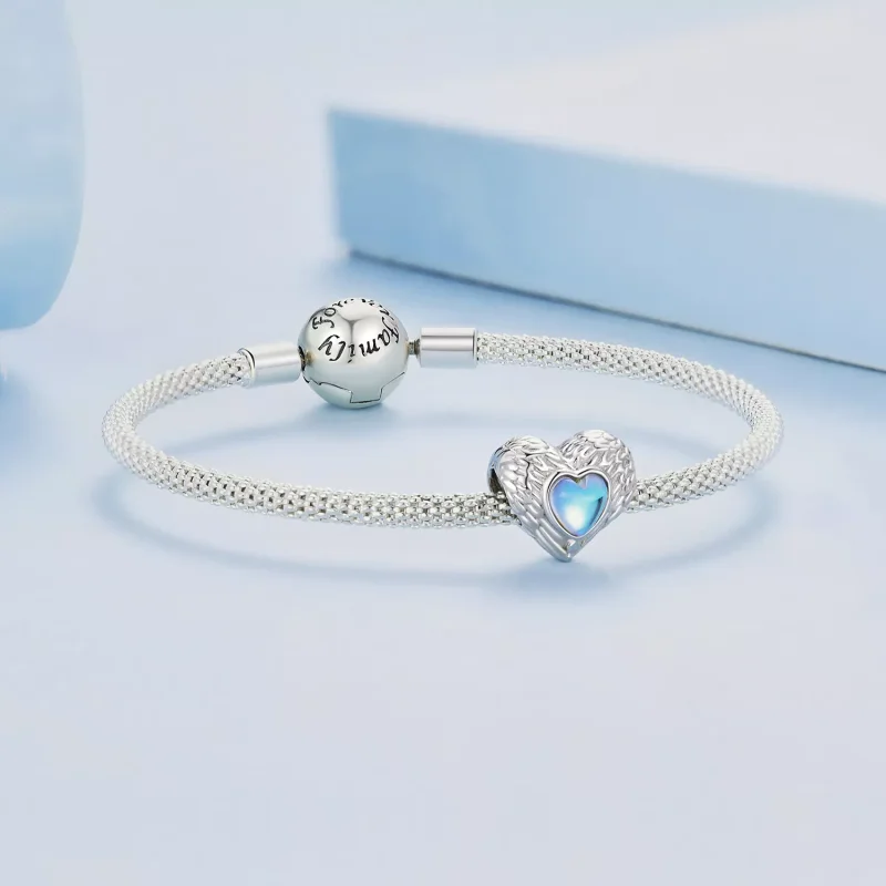 (resim) Pandora Stil Kalp Koruyucusu Şanslı Bilezik Süsü - BSC867 - Görüntüle 5