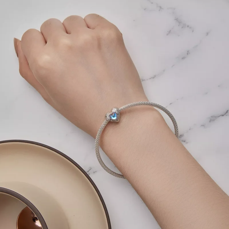(resim) Pandora Stil Kalp Koruyucusu Şanslı Bilezik Süsü - BSC867 - Görüntüle 6