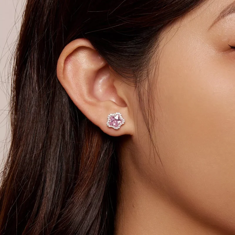 (resim) Pandora Stil Küçük Çiçek Küpe - BSE850 - Görüntüle 5