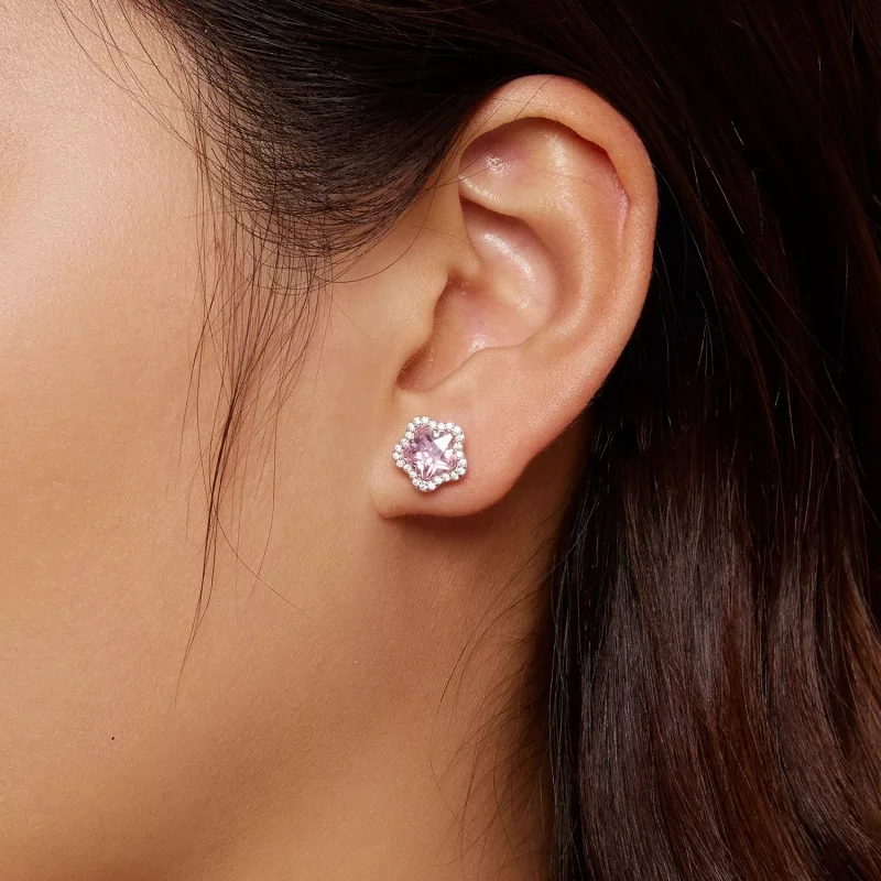 (resim) Pandora Stil Küçük Çiçek Küpe - BSE850 - Görüntüle 7