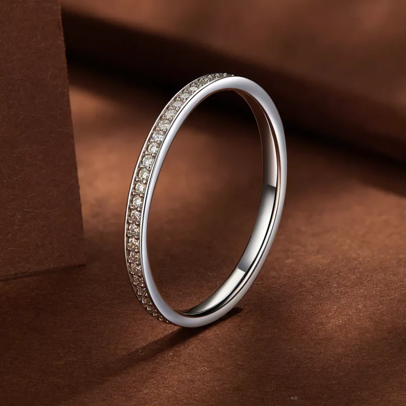 (resim) Pandora Stil Pave Moissanite Yüzük - MSR030 - Görüntüle 2