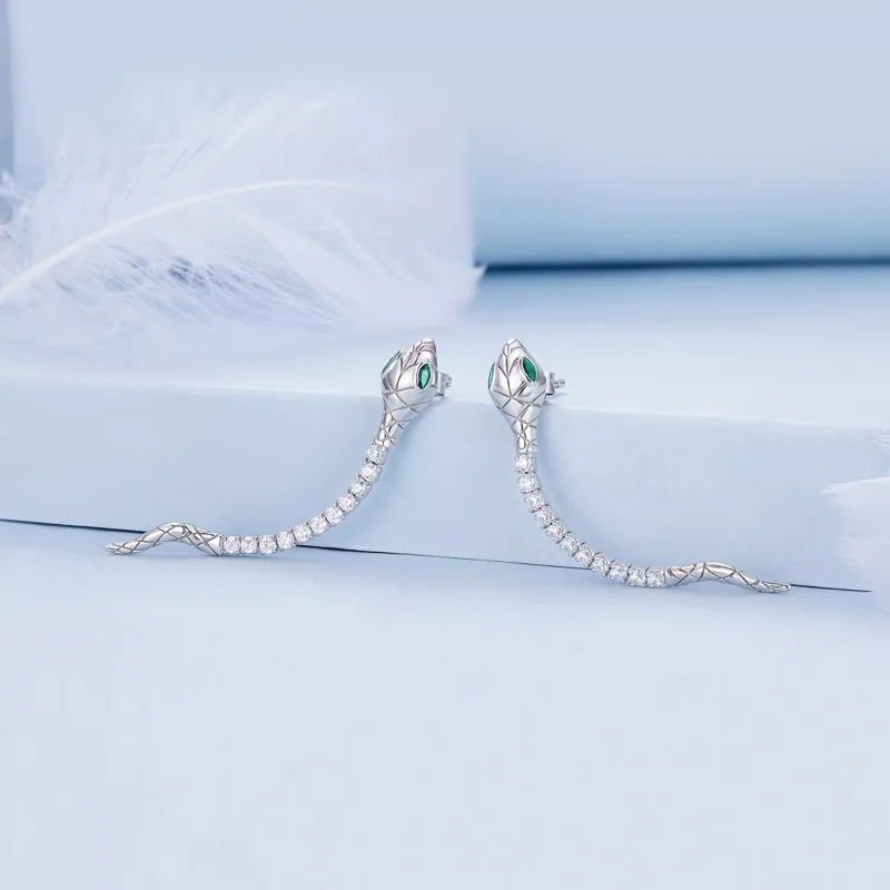 (resim) Pandora Stil Ruh Yılanı Küpe - BSE851 - Görüntüle 2
