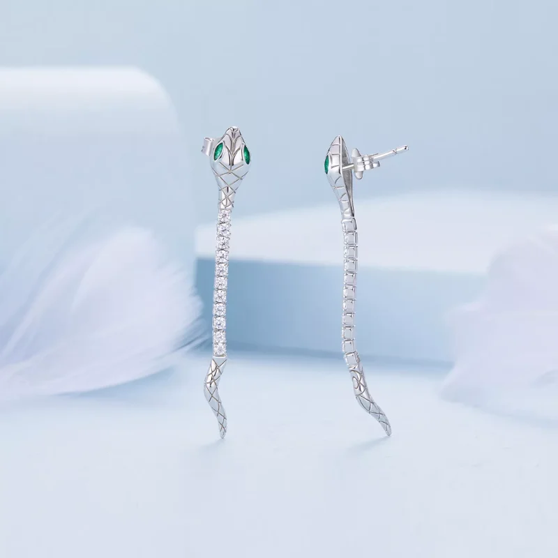 (resim) Pandora Stil Ruh Yılanı Küpe - BSE851 - Görüntüle 3