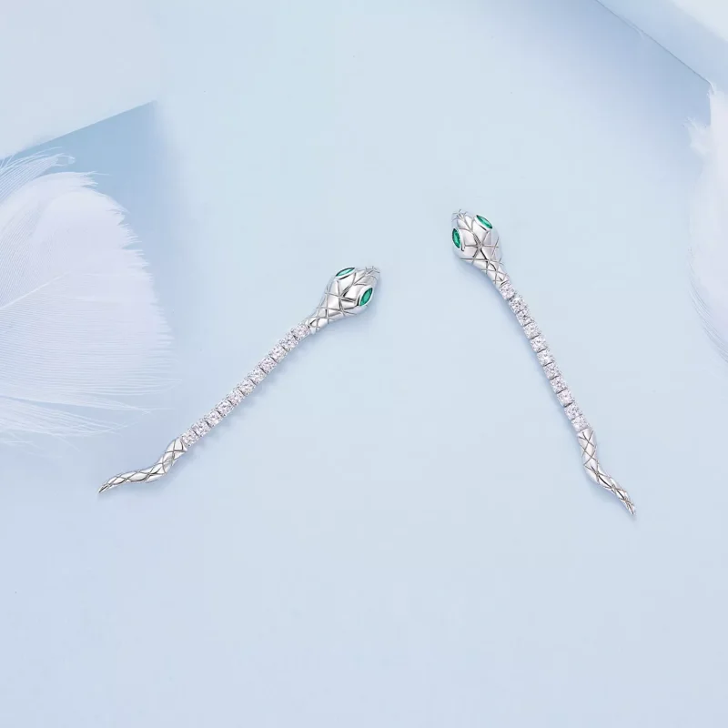 (resim) Pandora Stil Ruh Yılanı Küpe - BSE851 - Görüntüle 4