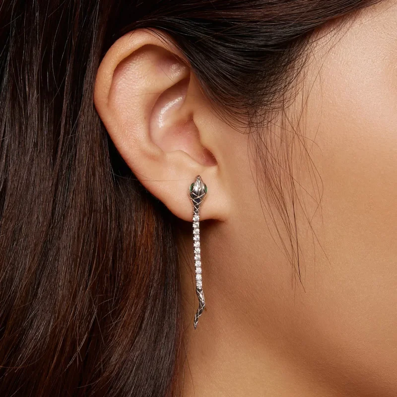 (resim) Pandora Stil Ruh Yılanı Küpe - BSE851 - Görüntüle 5