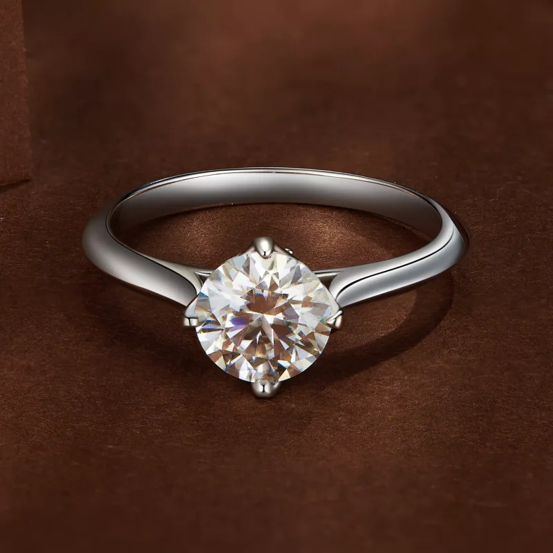 (resim) Pandora Stili 1 Karat Moissanite Nişan Yüzüğü - MSR033 - Görüntüle 3
