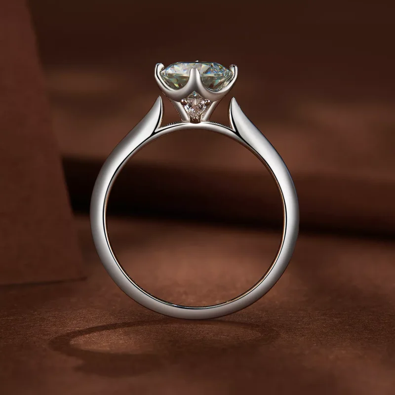 (resim) Pandora Stili 1 Karat Moissanite Nişan Yüzüğü - MSR033 - Görüntüle 4