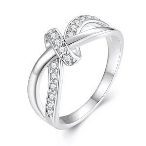 (resim) Pandora Stili Çapraz Sargılı Moissanite Yüzük - MSR031