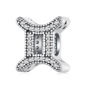 Pandora Stili İkizler Burcu Şanslı Takı Bağı - SCC2516-3 (resim) Pandora Stili İkizler Burcu Şanslı Takı Bağı - SCC2516-3