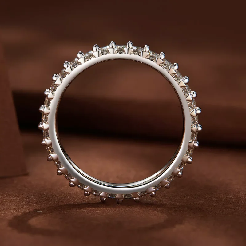 (resim) Pandora Stili İnce Moissanite Elmas Yüzük - MSR028 - Görüntüle 4