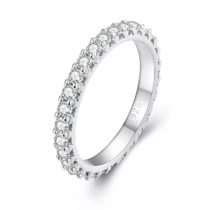 (resim) Pandora Stili İnce Moissanite Elmas Yüzük - MSR028