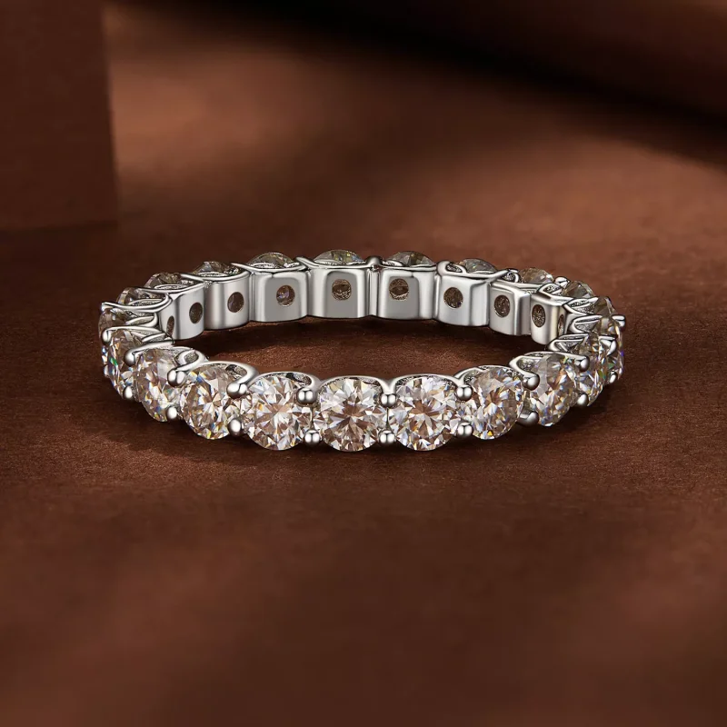 (resim) Pandora stili İnce Moissanite Yüzük - MSR029 - Görüntüle 3