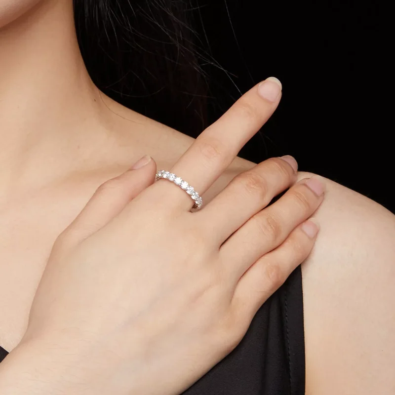(resim) Pandora stili İnce Moissanite Yüzük - MSR029 - Görüntüle 5