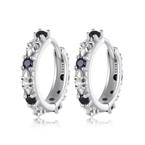 (resim) Pandora Stili Iris Hoop Küpe - SCE1605-BK