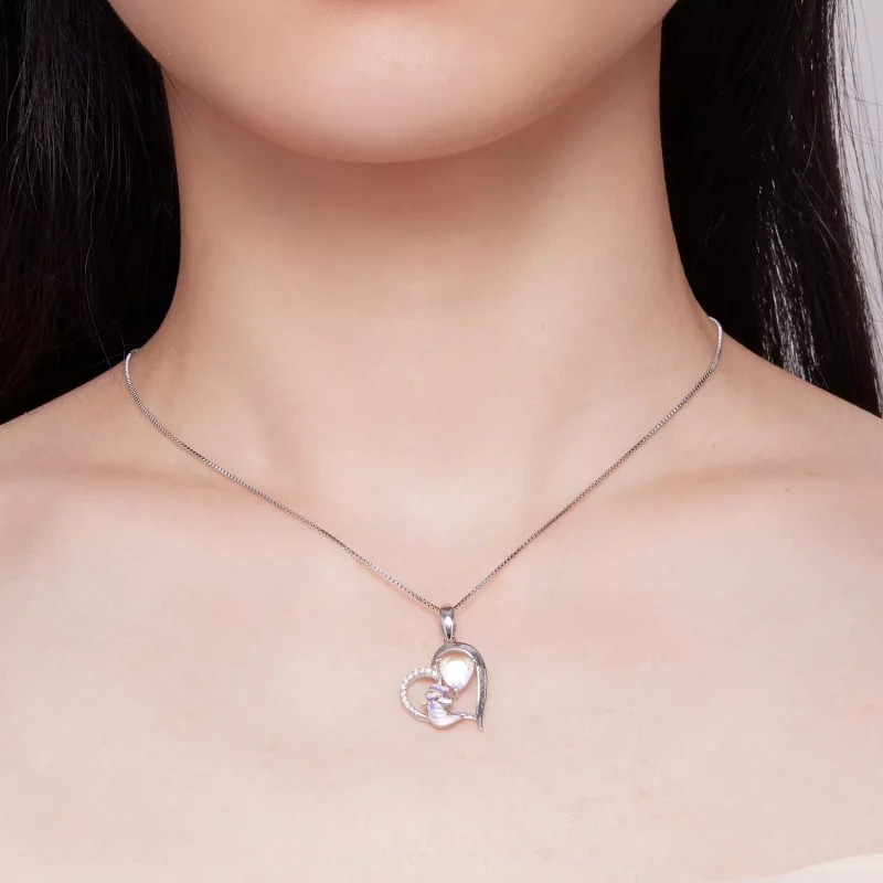(resim) Pandora Stili Kolye ile Zarif Biricorn Kalp - BSN328 - Görüntüle 4