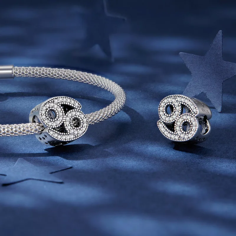 (resim) Pandora Stilinde Yengeç Şanslı Burç Künyesi - SCC2516-4 - Görüntüle 4