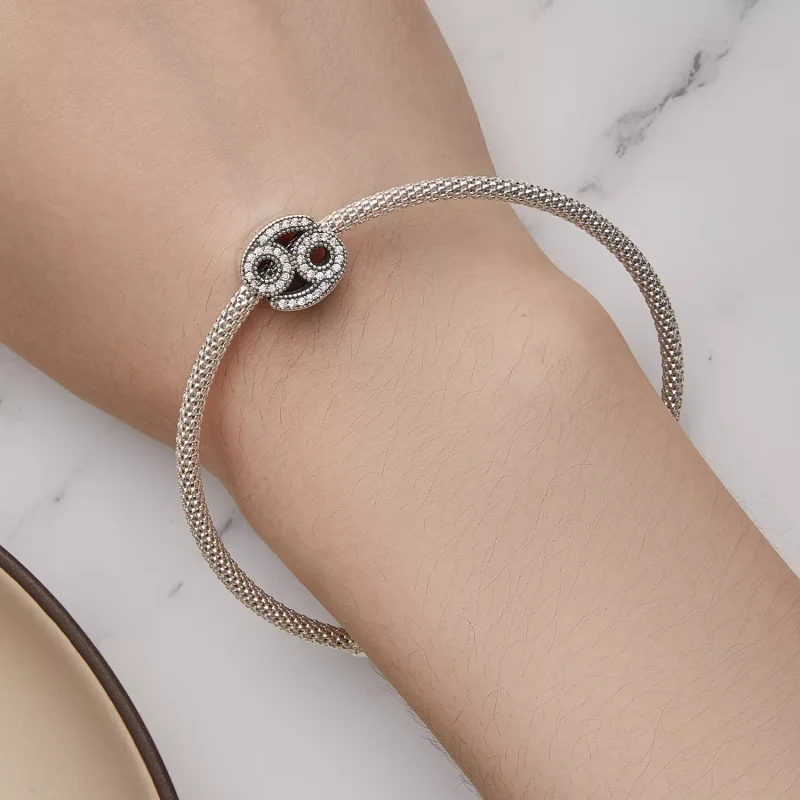 (resim) Pandora Stilinde Yengeç Şanslı Burç Künyesi - SCC2516-4 - Görüntüle 6