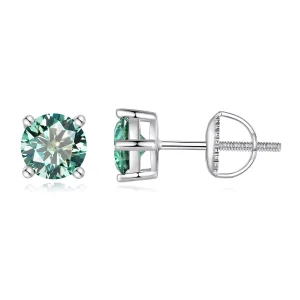 (resim) Pandora tarzı 0.5 Karat Dört Pençeli Moissanite Küpe - MSE003-CFS