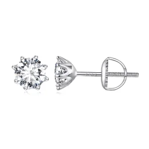 (resim) Pandora tarzı 1 Karat Moissanite Küpe - MSE019-L