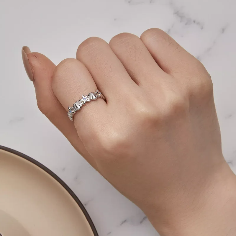 (resim) Pandora tarzı denizyıldızı kabuk yüzük - BSR430 - Görüntüle 5